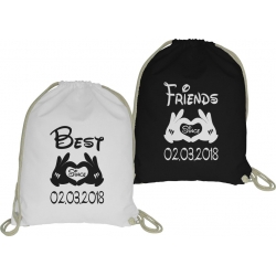 Zestaw plecaków worków ze sznurkiem dla przyjaciółek Best friend since